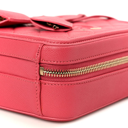 Chanel Caviar Quilted CC North South Filigree Vanity Case Pink 10 of 11