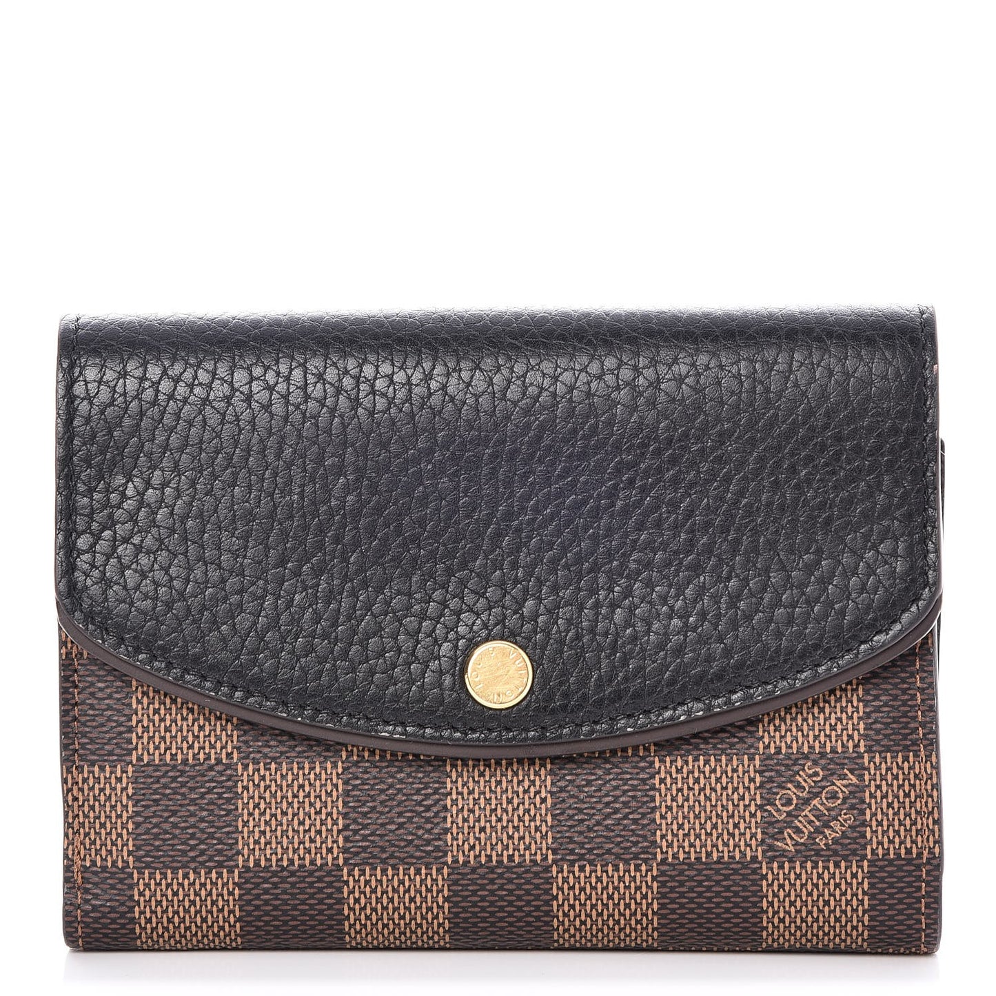 Damier Ebene Normandy Compact Wallet Black