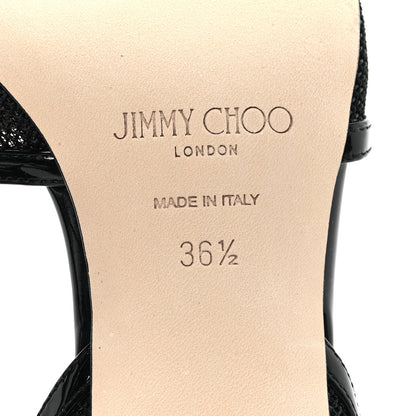 Jimmy Choo Mesh Patent Carolyn 60 Pumps 36.5 Black 7 of 9