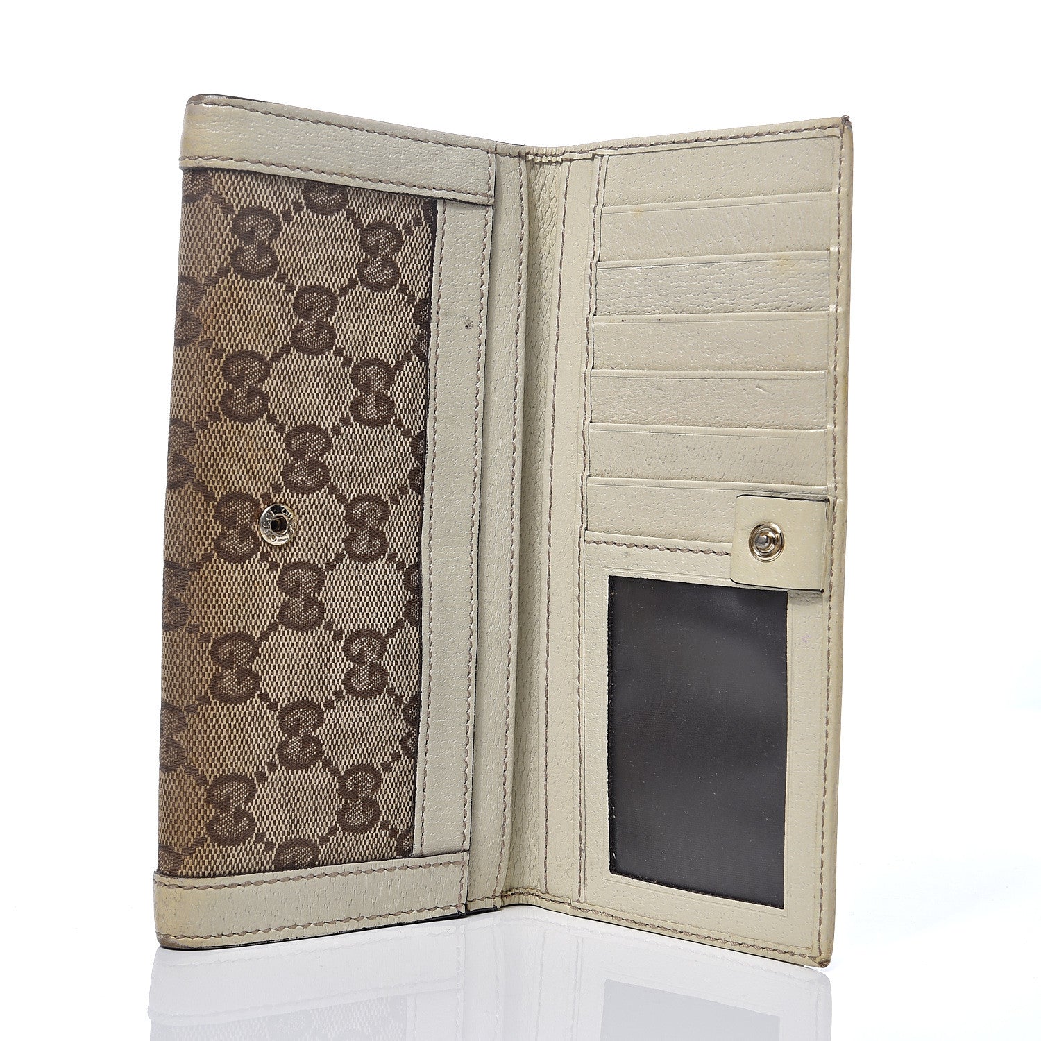 Gucci Monogram Continental Charmy Wallet White 4 of 15