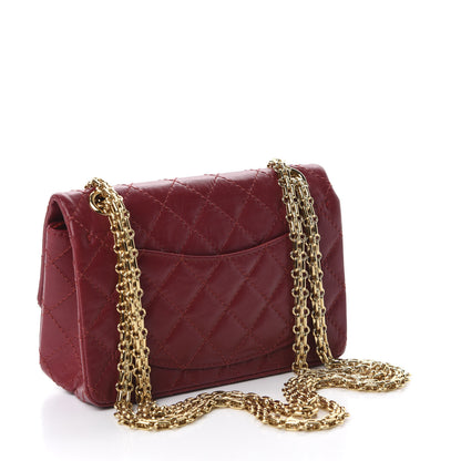 Chanel Aged Calfskin Quilted 2.55 Reissue Mini Flap Red 3 of 11
