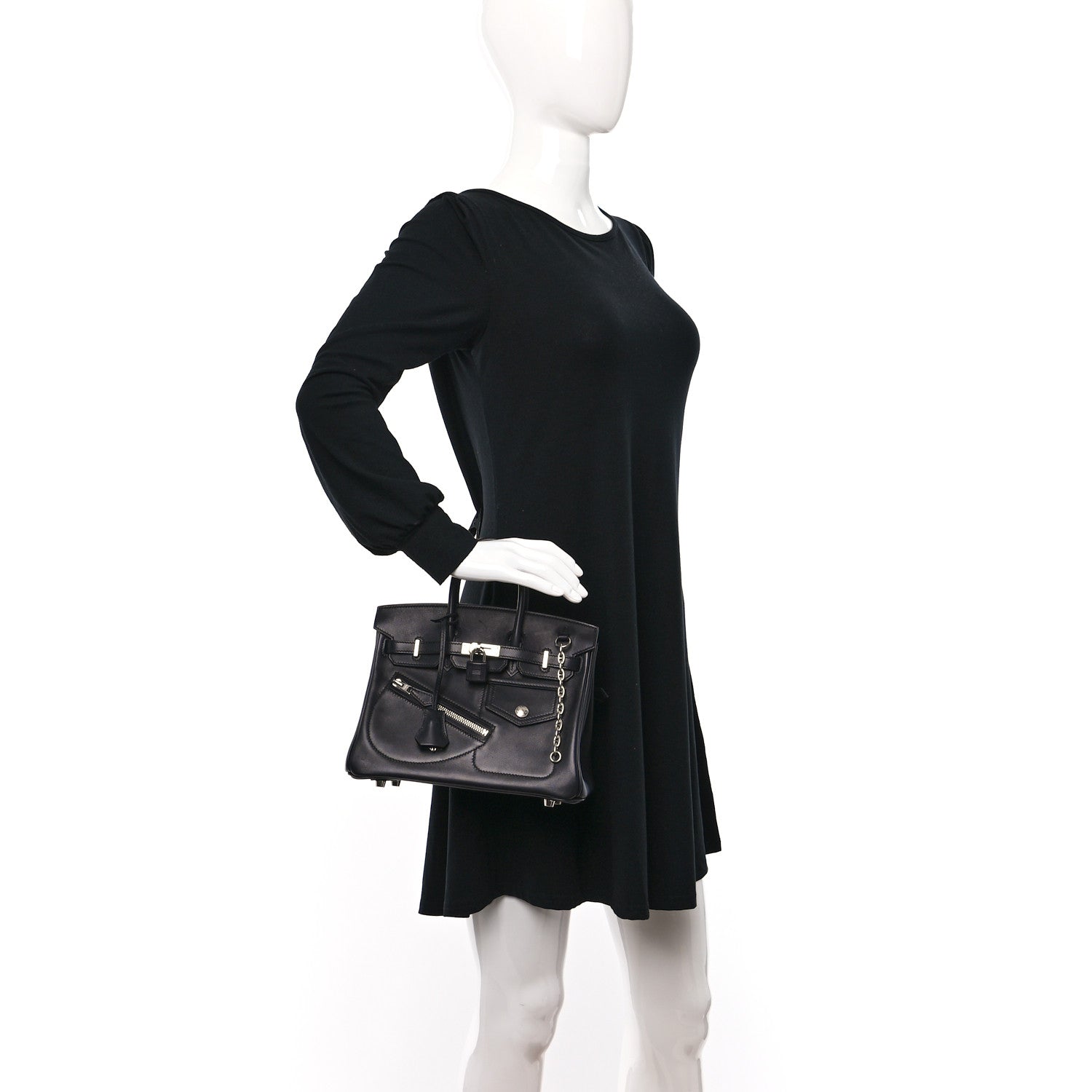 Hermes Veau Volupto Rock Birkin 25 Black 2 of 13