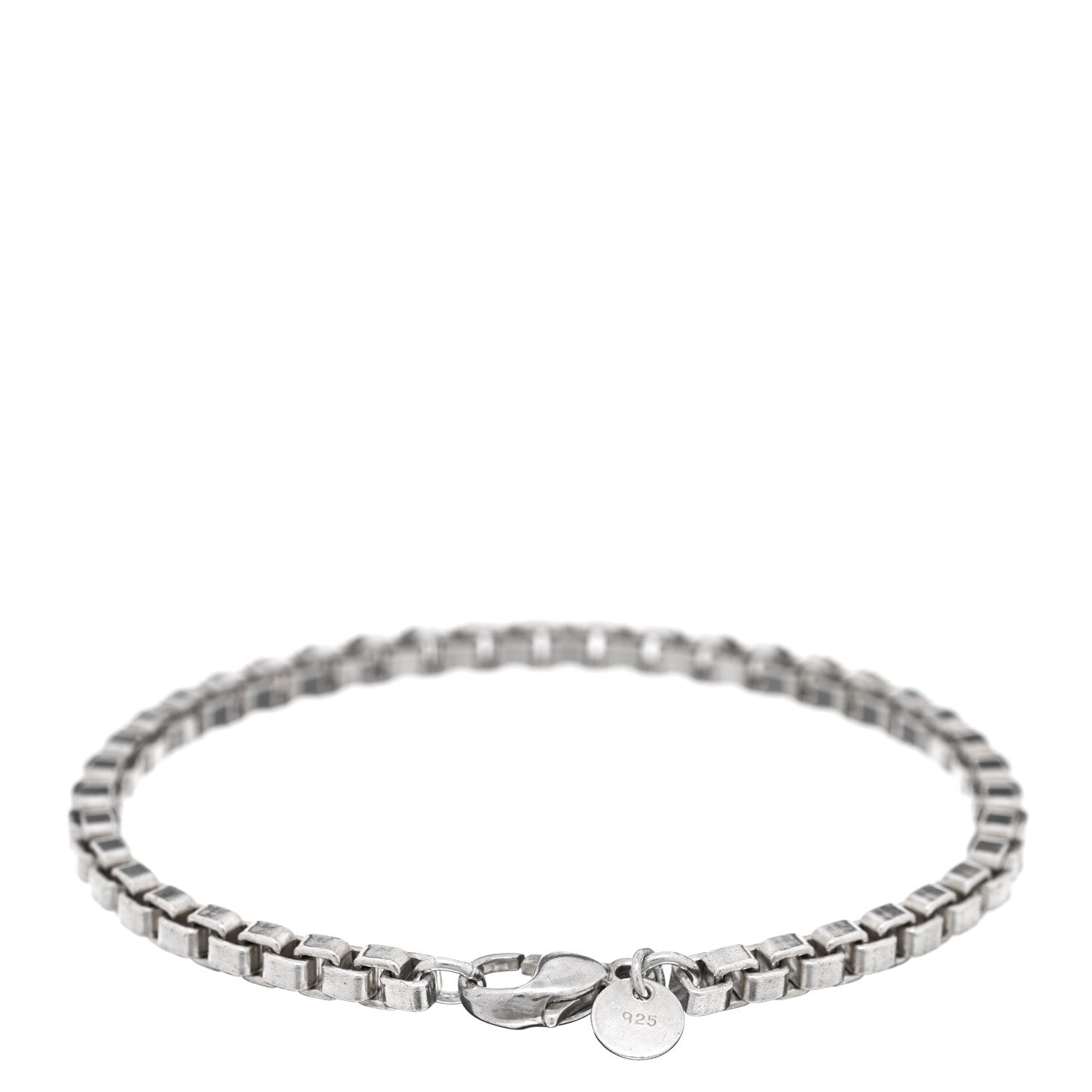 Tiffany Sterling Silver 4mm Venetian Link Bracelet 2 of 3