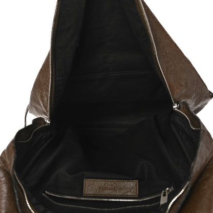 Balenciaga Agneau Classic Silver Hardware Backpack Brown 5 of 20