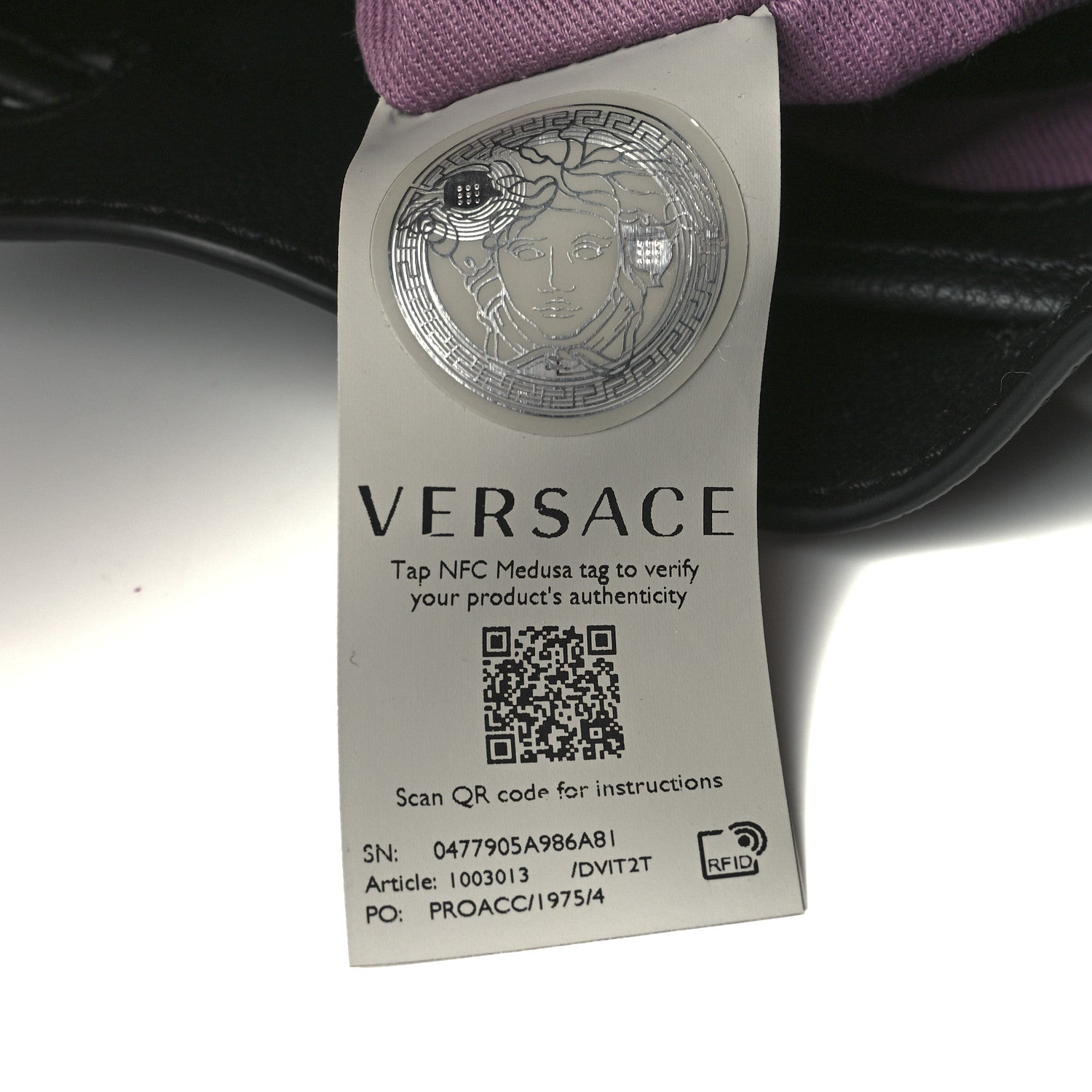 Versace Grained Calfskin La Medusa Bucket Bag Black 7 of 13
