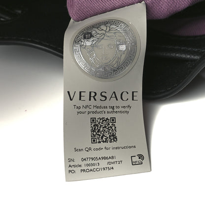 Versace Grained Calfskin La Medusa Bucket Bag Black 7 of 13