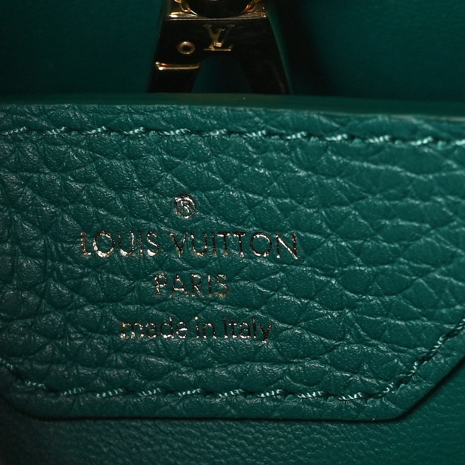 Louis Vuitton Taurillon Capucines BB Emerald 6 of 9
