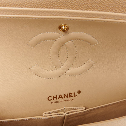 Chanel Caviar Quilted Medium Double Flap Light Beige 6 of 11