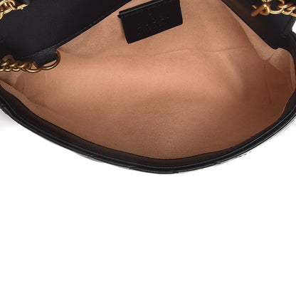 Gucci Calfskin Matelasse Super Mini GG Marmont Shoulder Bag Black 5 of 9
