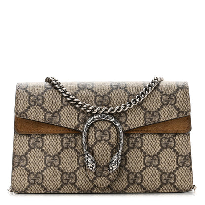 Gucci GG Supreme Monogram Super Mini Dionysus Shoulder Bag Taupe 1 of 9