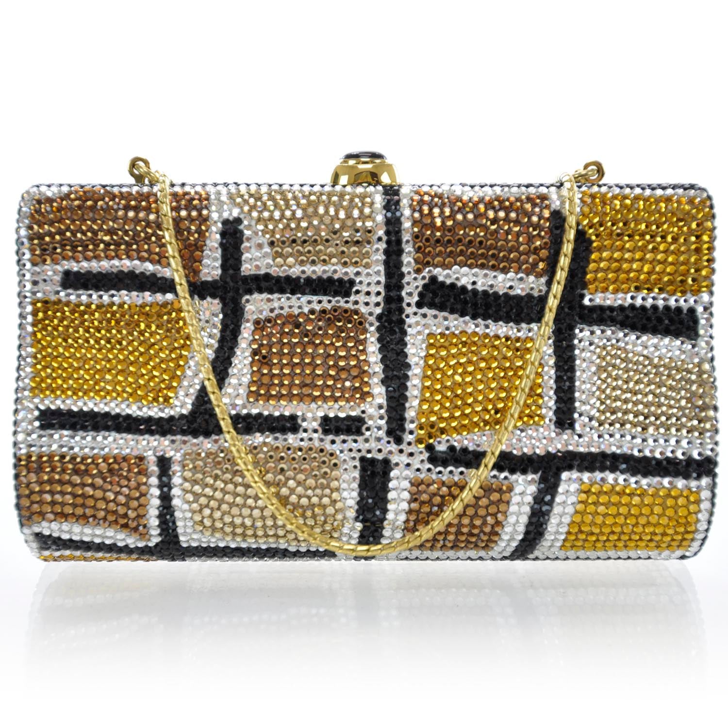 Judith Leiber Swarovski Crystal Minaudiere Clutch Multicolor 1 of 9