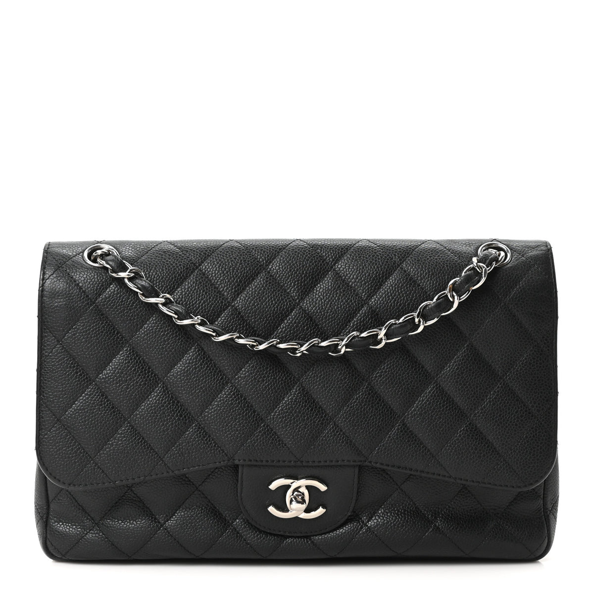 Chanel Caviar Quilted Jumbo Double Flap Black 1 of 10