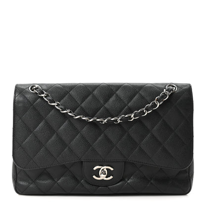 Chanel Caviar Quilted Jumbo Double Flap Black 1 of 10