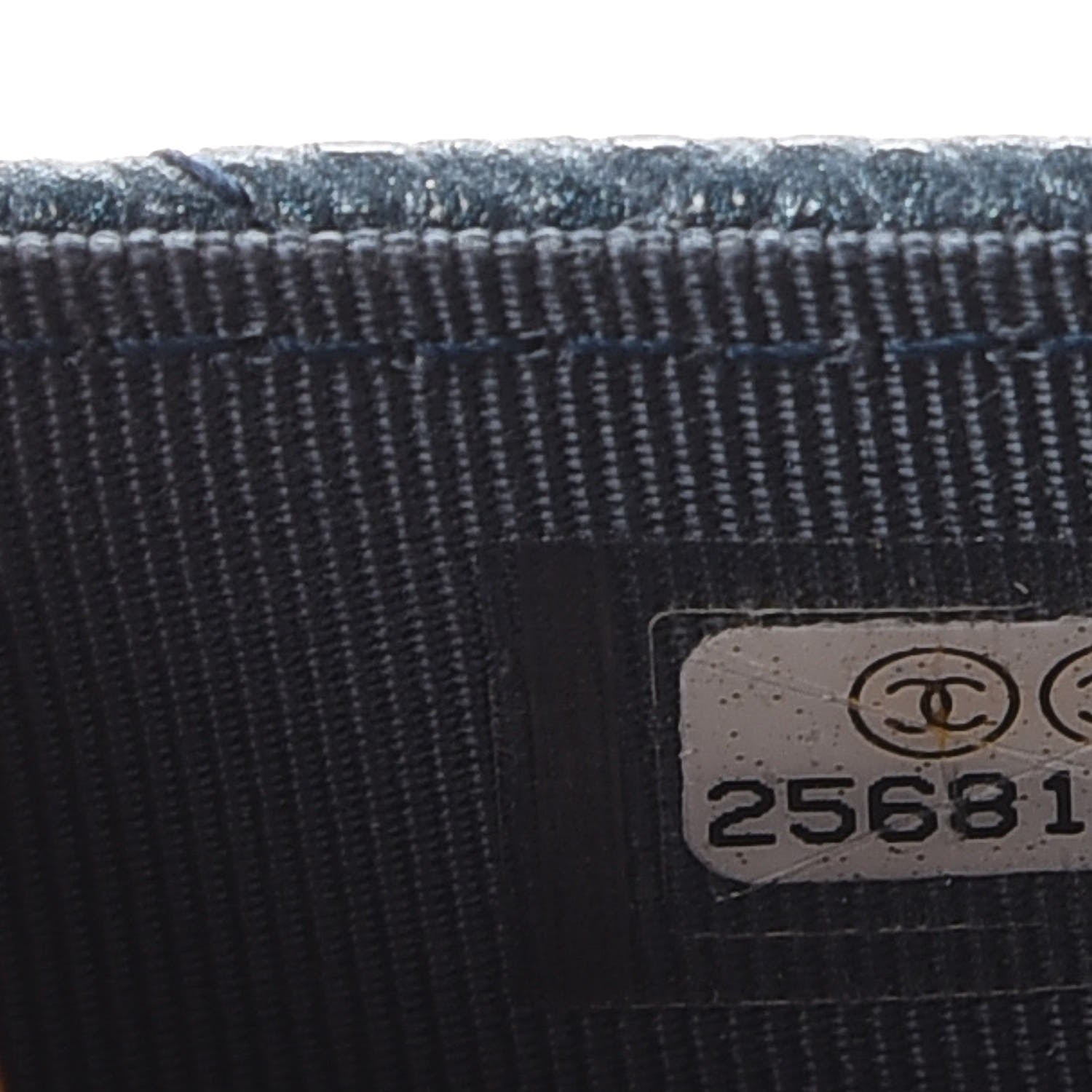 Chanel Metallic Caviar Quilted Flap Card Holder Dark Blue 8 of 9