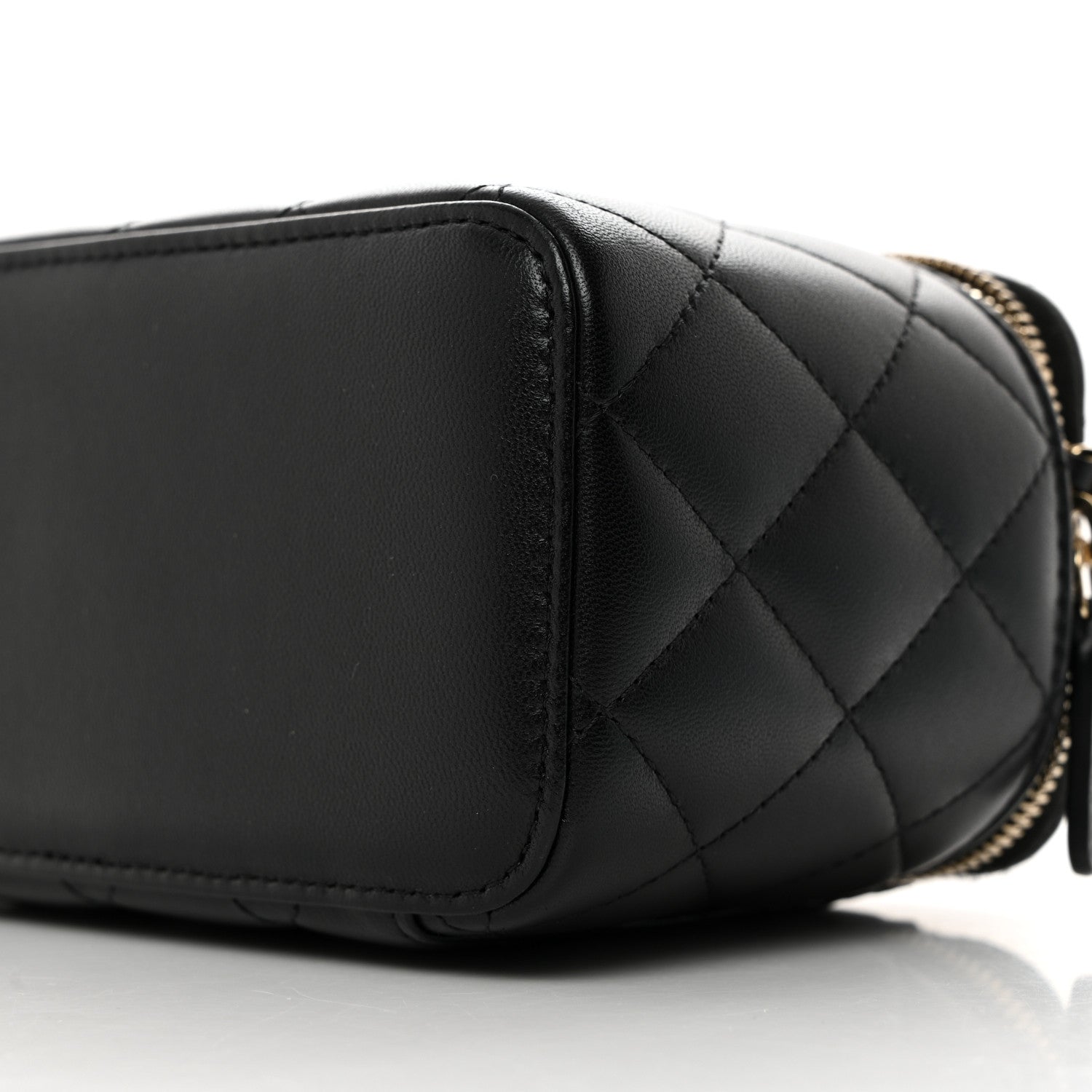Chanel Lambskin Quilted Small Top Handle Vanity Case With Chain Black 10 of 11