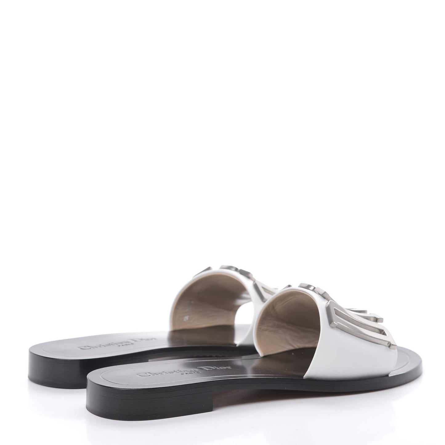 Calfskin Dio(r)evolution 10mm Slide Sandals 38 Off White