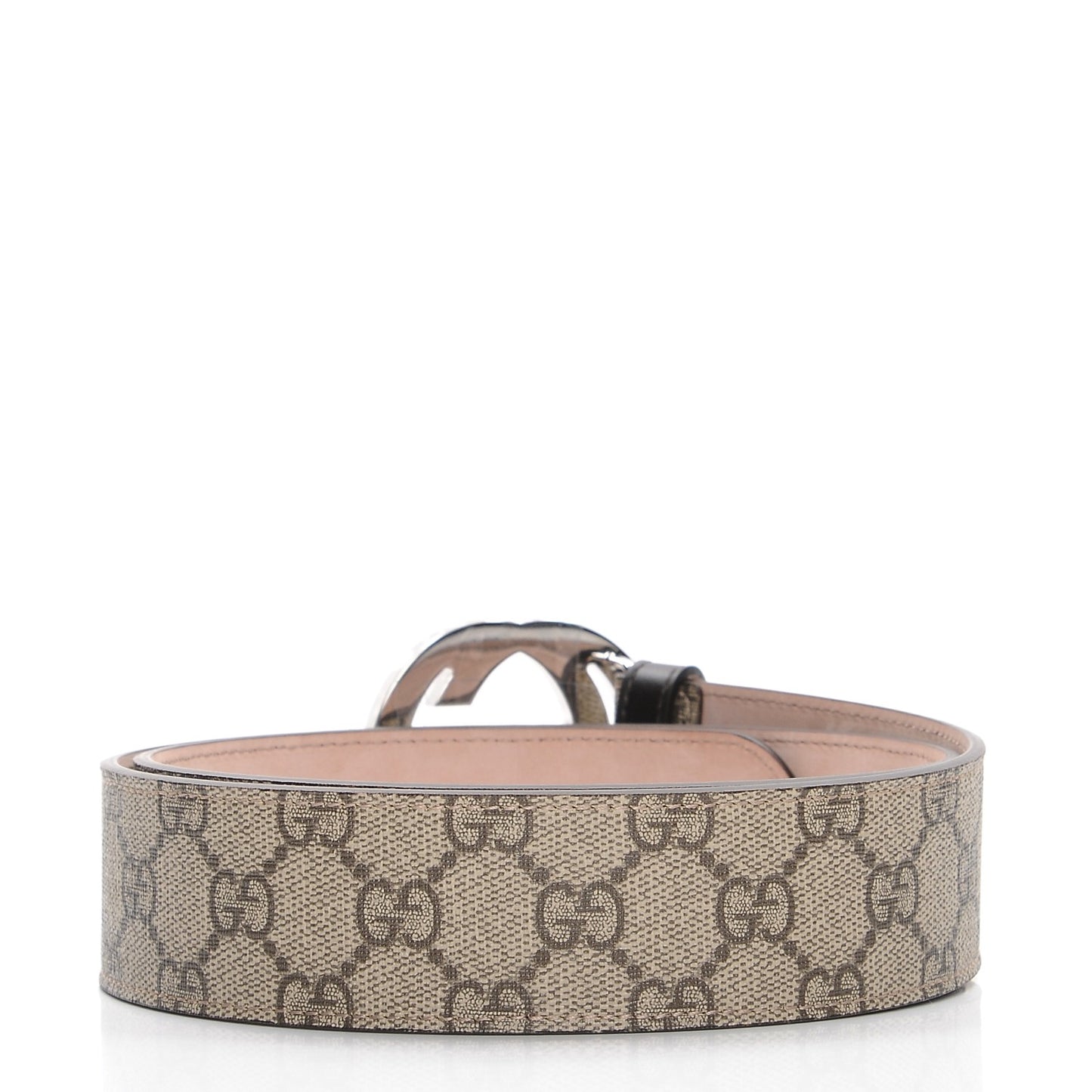 GG Supreme Monogram Selleria Calfskin Interlocking G 40mm Belt 90 36 Beige Ebony Cocoa