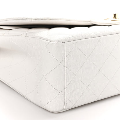 Chanel Caviar Quilted Maxi Double Flap White 9 of 10