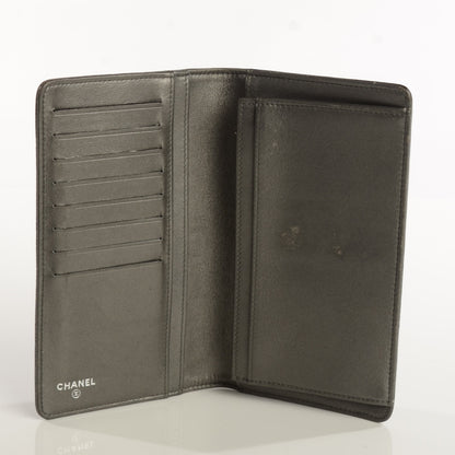 Chanel Metallic Caviar Timeless CC Yen Wallet Dark Silver 5 of 8