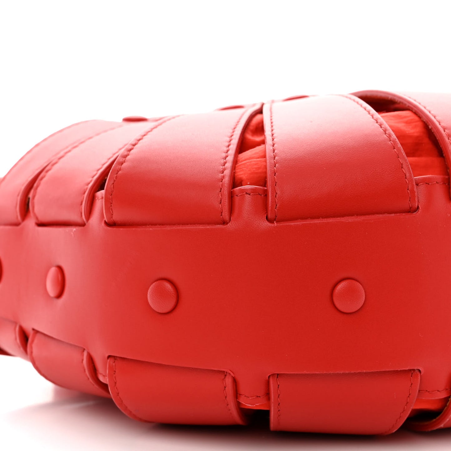 French Calfskin Small Shell Bag Chili Tomato