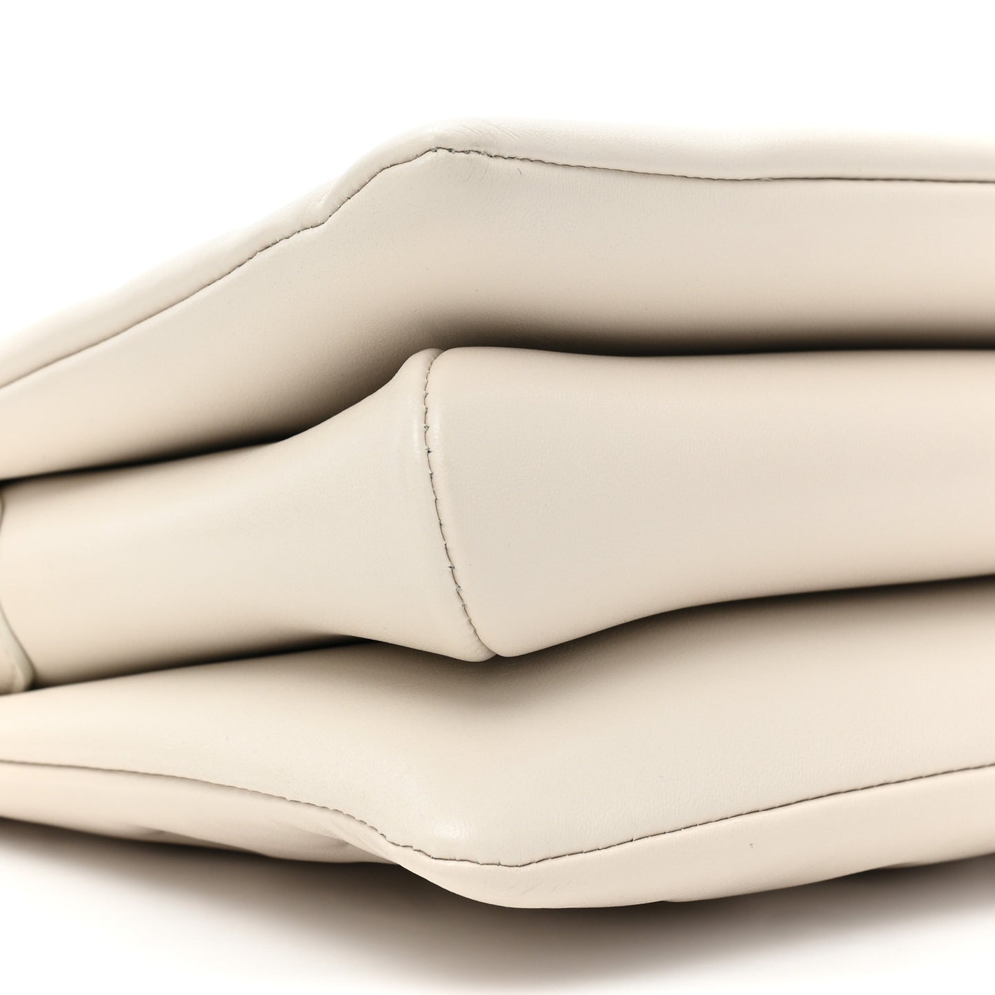 Lambskin Embossed Monogram Coussin PM Beige Cream