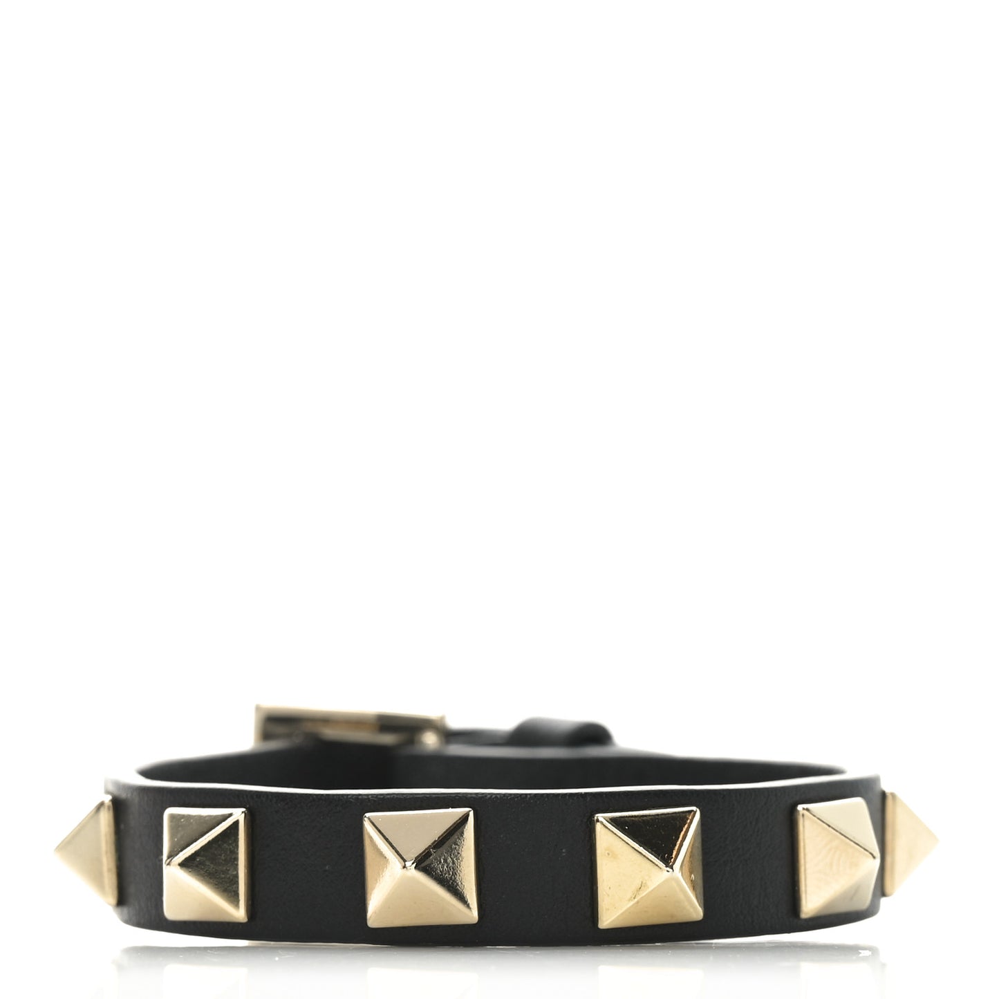 Vitello Rockstud Bracelet Black