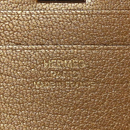 Hermes Metallic Chevre Chamkilight Medor Card Holder Dore 7 of 9