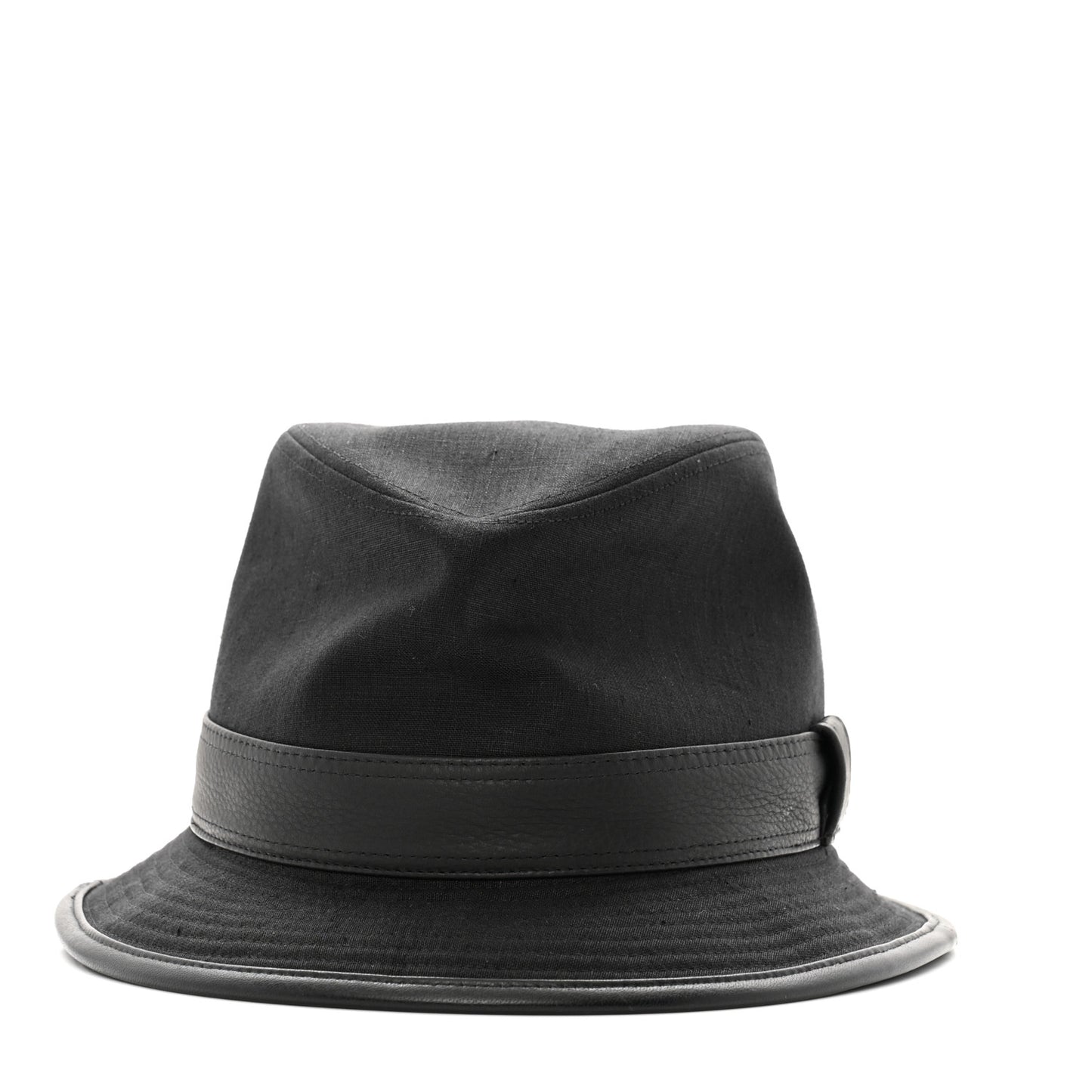 Linen Deerskin Fedora Hat 58 Black
