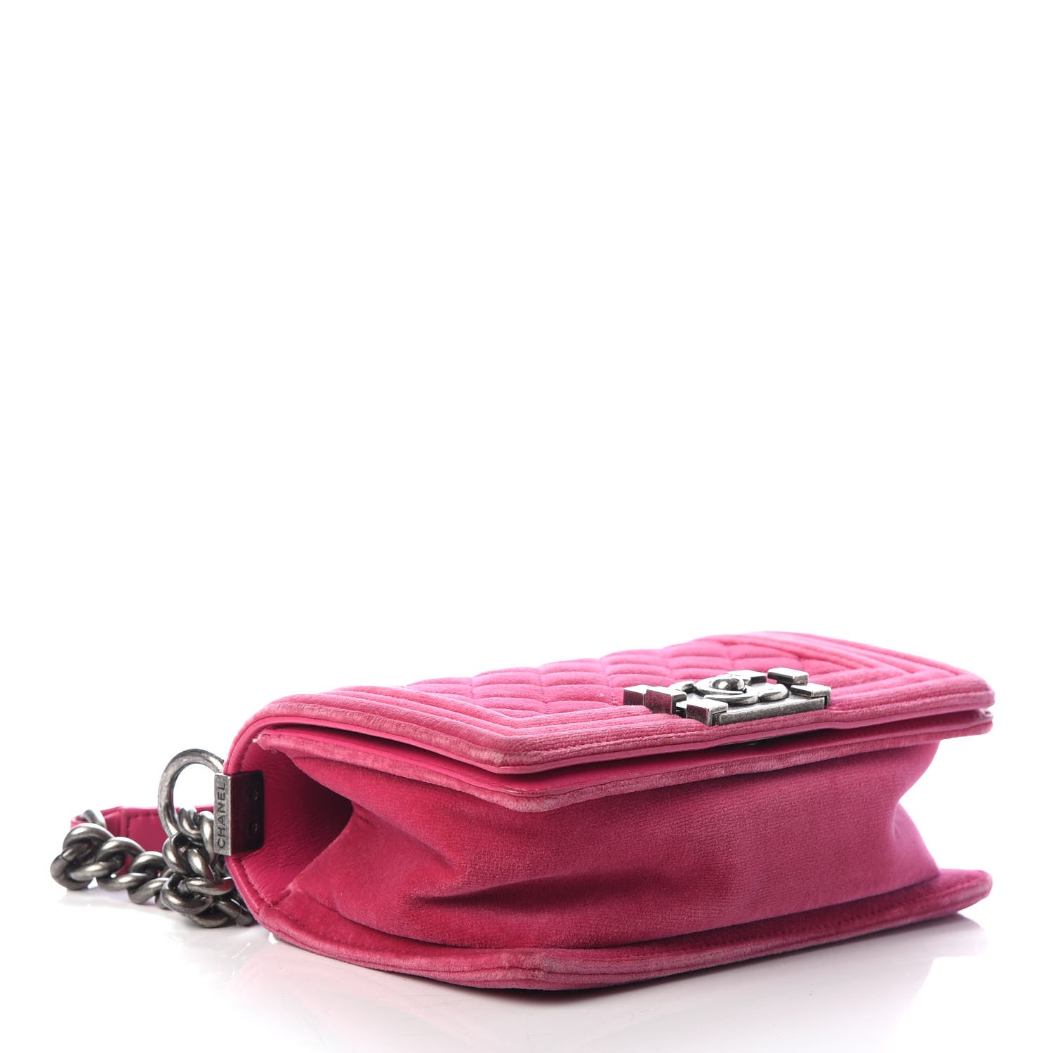 Chanel Velvet Quilted Small Boy Flap Fuchsia 4 of 10