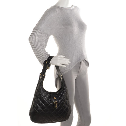 Burberry Leather Quilted Brook Hobo Brown 2 of 8