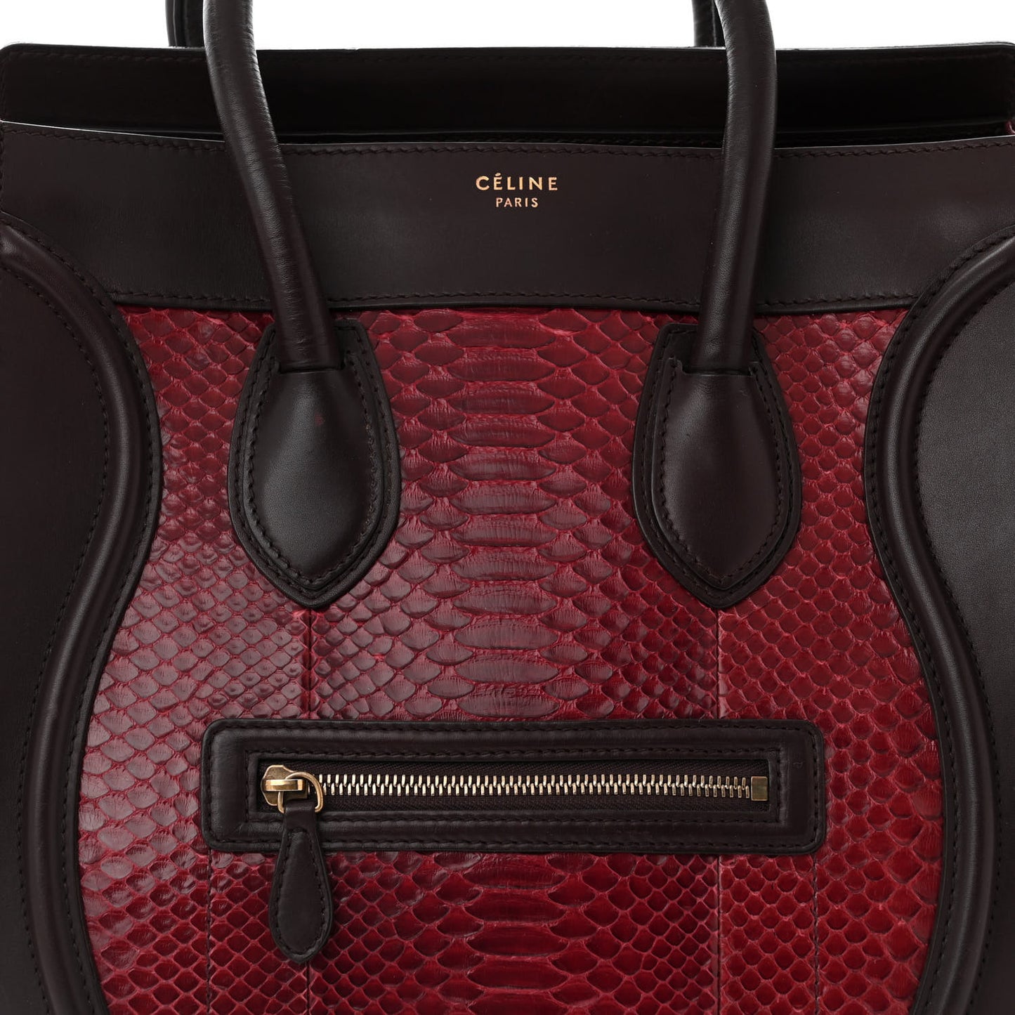 Snakeskin Mini Luggage Red