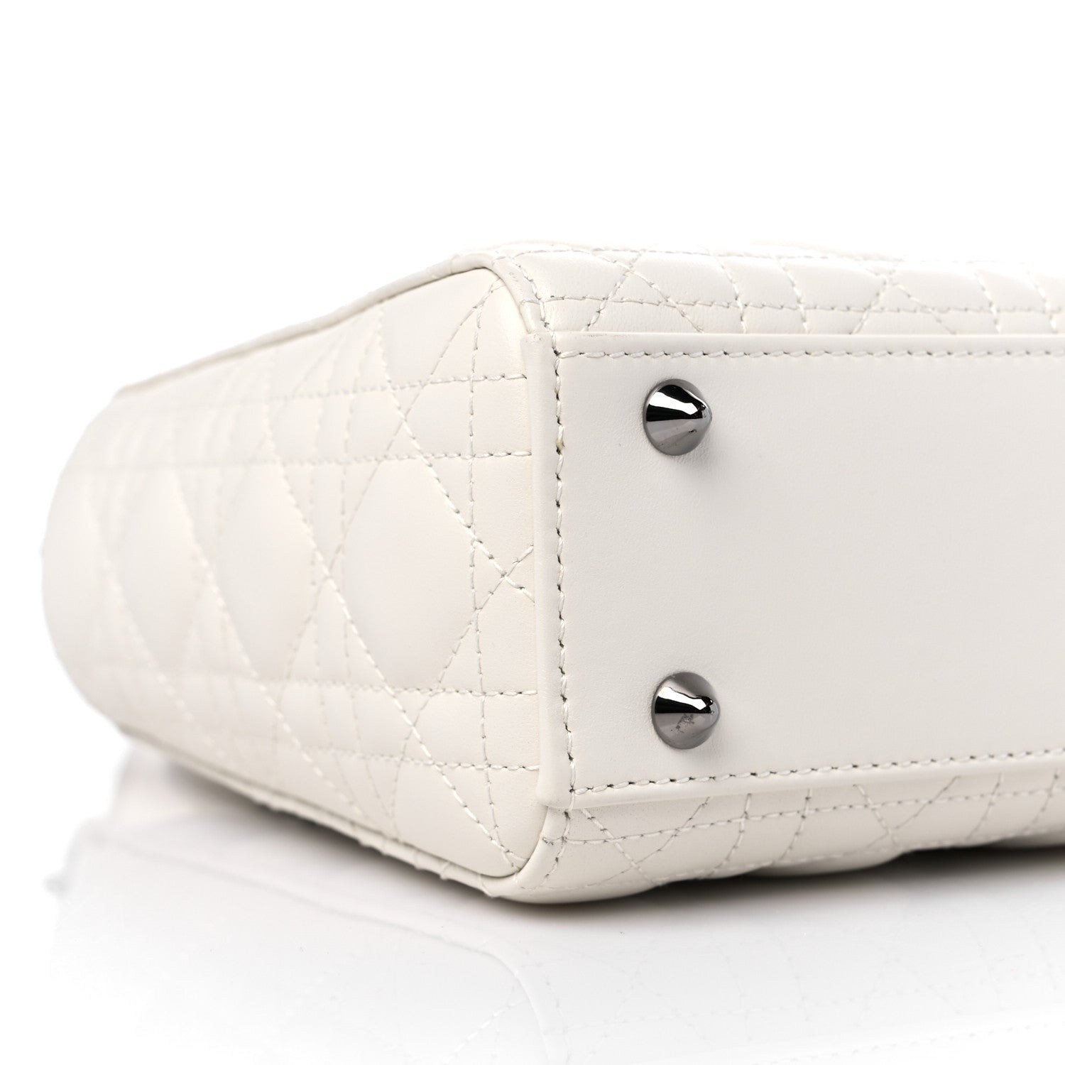Christian Dior Lambskin Cannage Small My ABCDior Lady Dior White 6 of 8
