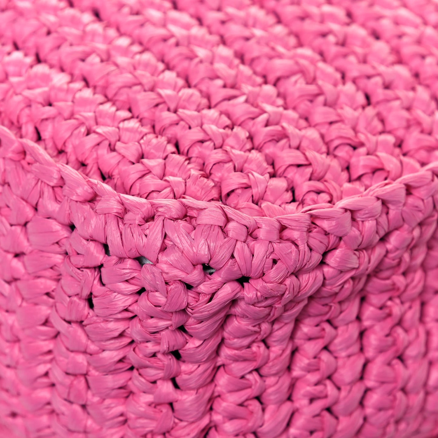 Raffia Calfskin Monogram Medium Niki Chain Satchel Bright Pink