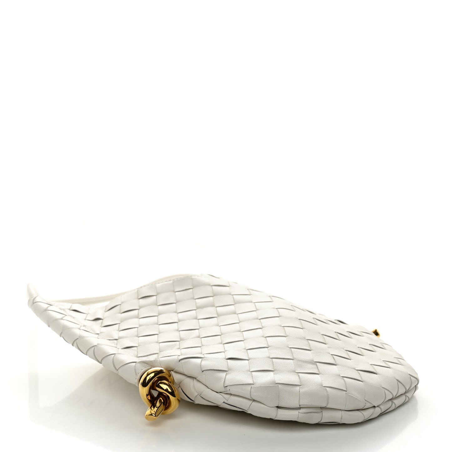 Nappa Intrecciato Small Solstice Hobo White