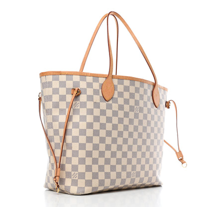 Louis Vuitton Damier Azur Neo Neverfull MM Rose Ballerine 2 of 4