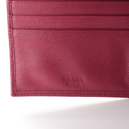 Prada Saffiano Metal Continental Flap Wallet Peonia 6 of 18