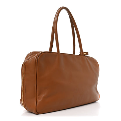 Miu Miu Soft Calf Softy Large Beau Top Handle Bag Cognac 3 of 9
