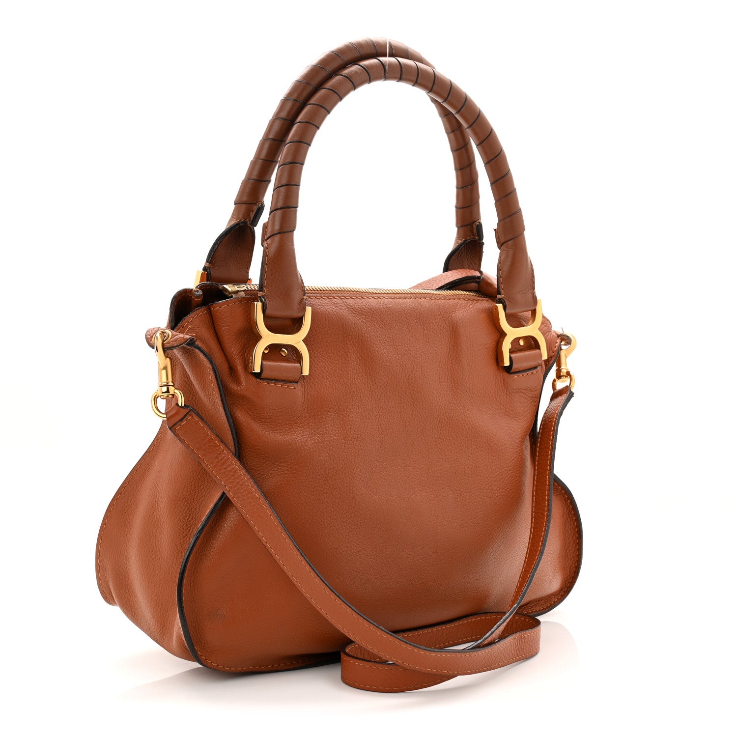 Chloe Calfskin Medium Marcie Satchel Tan 3 of 12