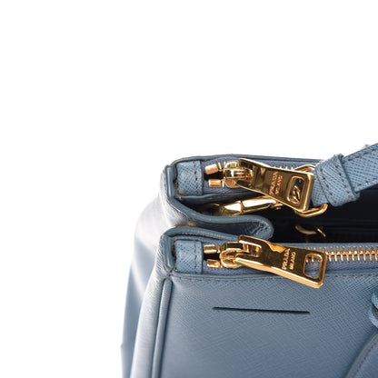 Prada Saffiano Medium Galleria Double Zip Tote Aviazione 11 of 12
