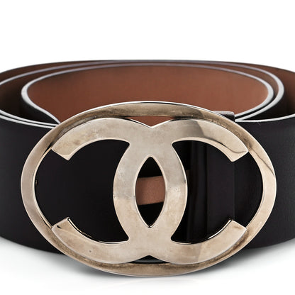 Chanel Lambskin CC Belt 95 38 Dark Brown 2 of 9
