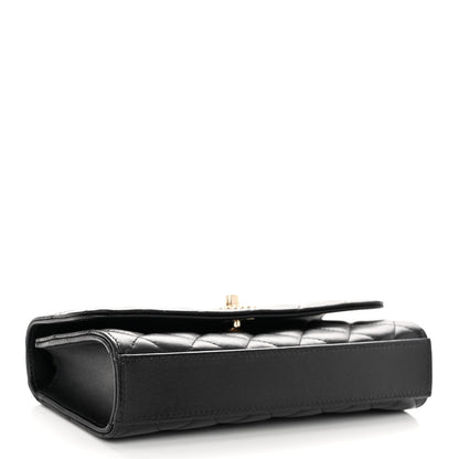 Chanel Lambskin Quilted Trendy CC Flap Phone Holder With Chain Black 4 of 11