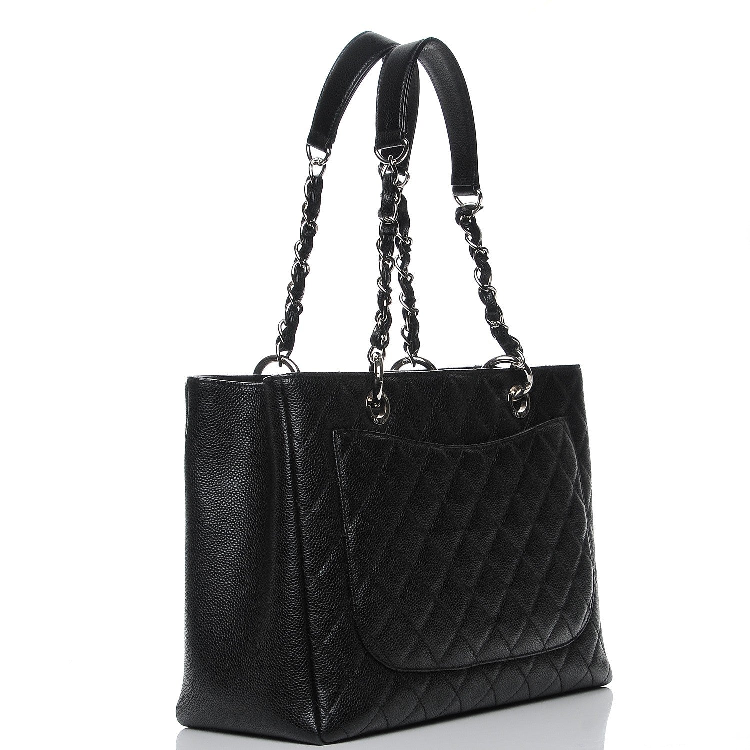 Chanel Caviar Quilted Grand Shopping Tote GST Black 3 of 7