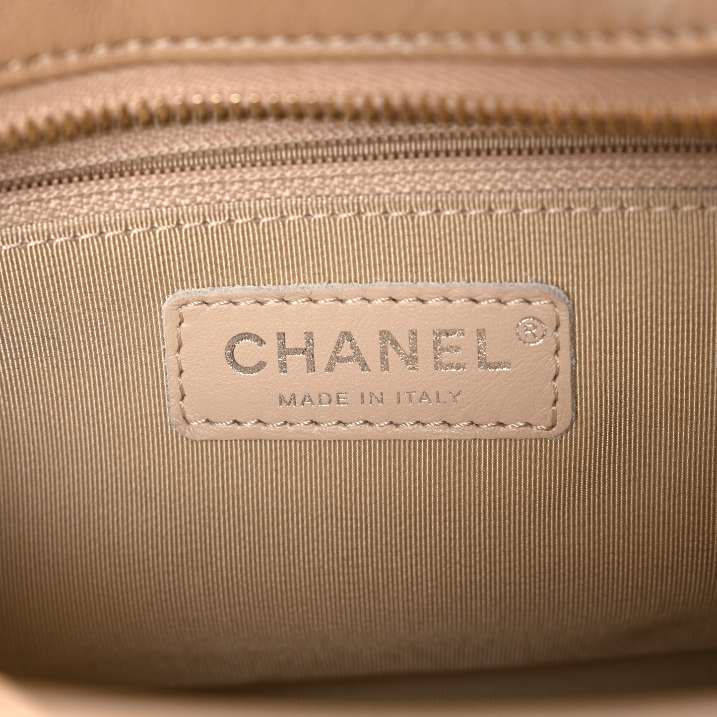Aged Calfskin Quilted New Medium Gabrielle Hobo Beige