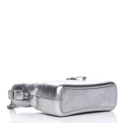 Chanel Metallic Lambskin Calfskin Quilted Medium Gabrielle Hobo Silver 4 of 9