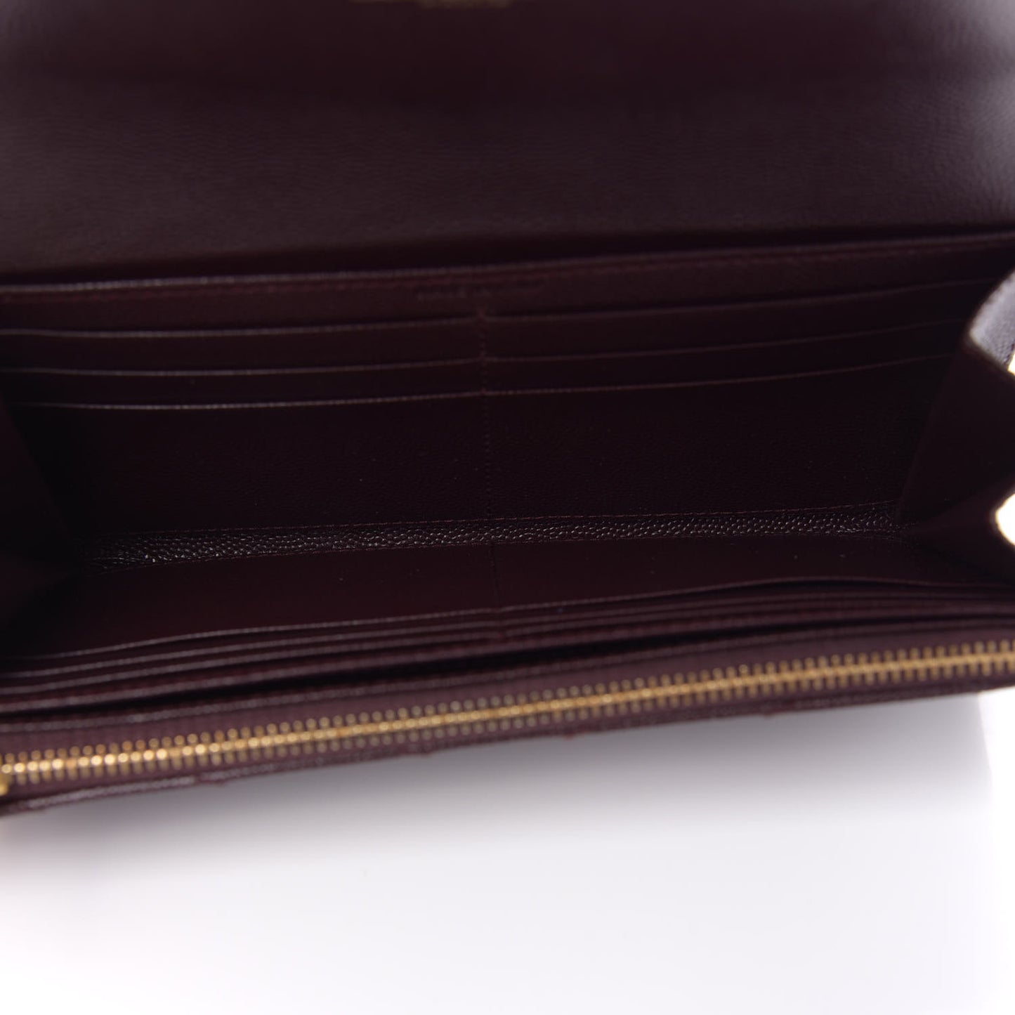 Calfskin Matelasse Chevron Monogram Flap Wallet Amaranto