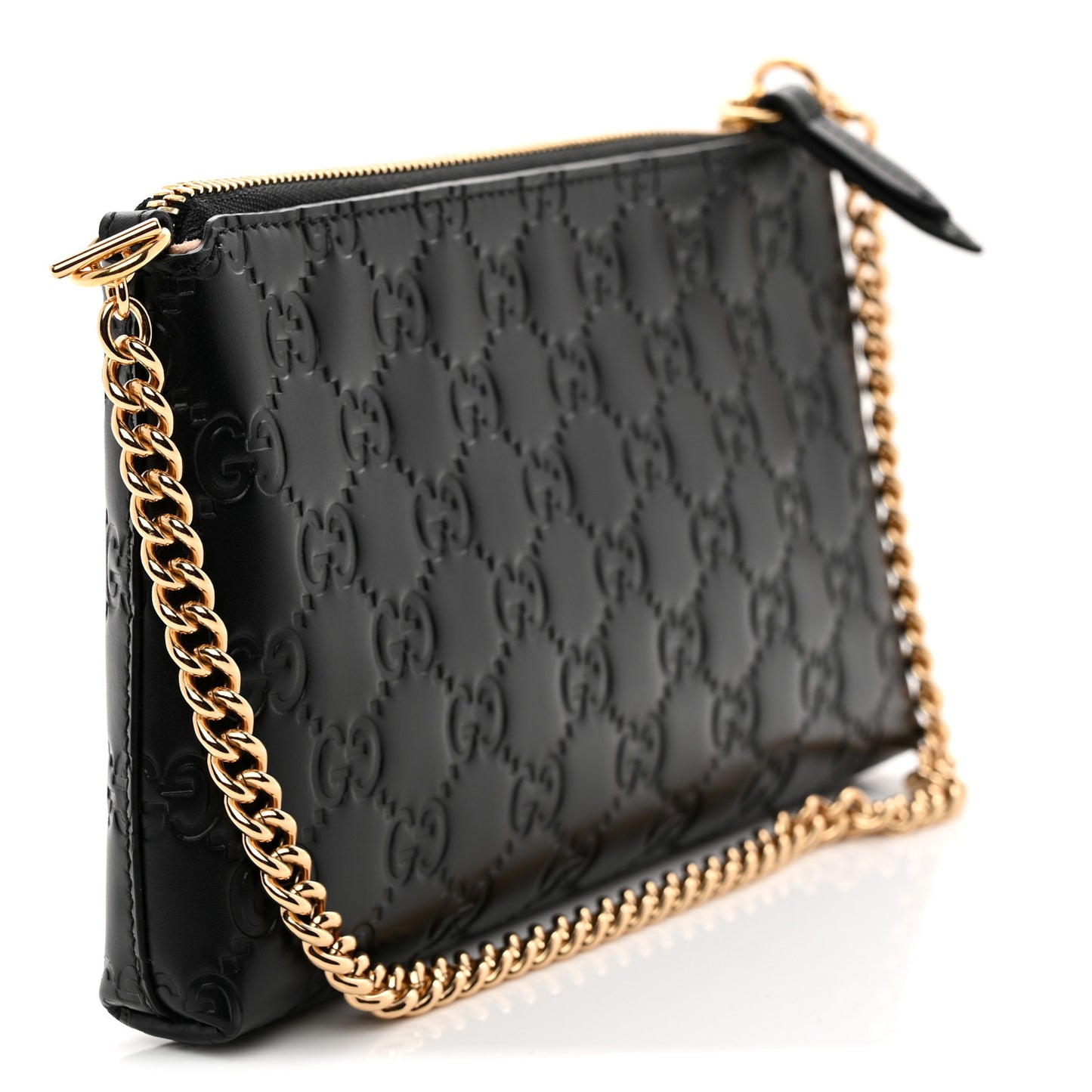 Guccissima Signature Wrist Wallet Black