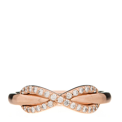Tiffany 18K Rose Gold Diamond Infinity Ring 53. 6.25 1 of 5