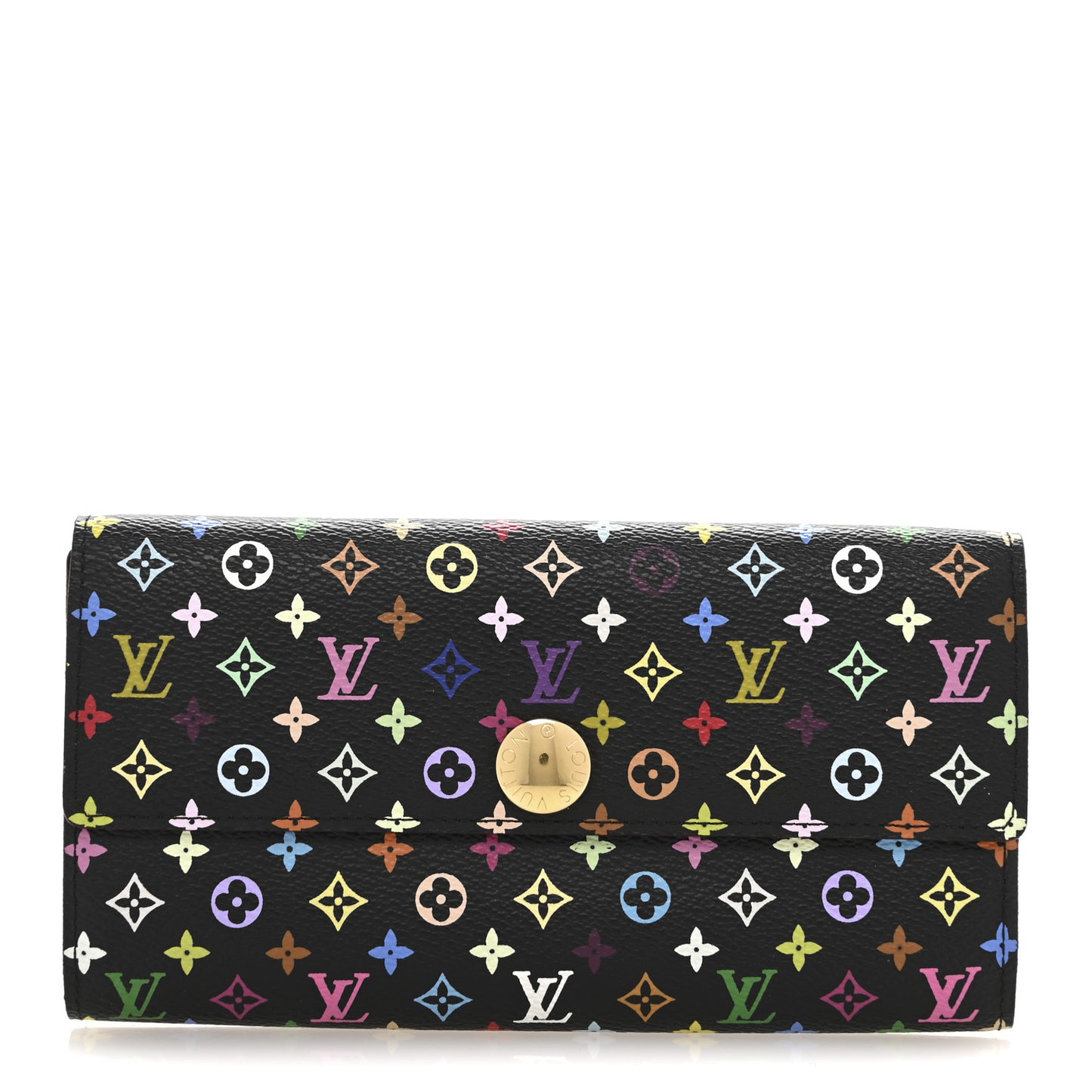Monogram Multicolor Sarah Wallet Black Pistache