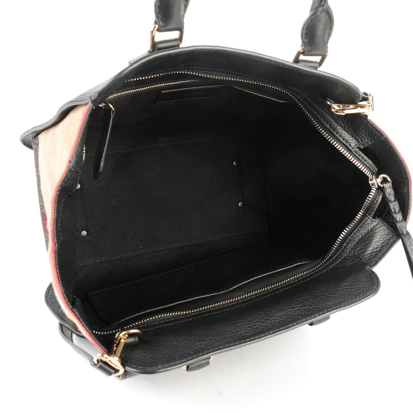 Mega Check Grained Calfskin Medium Harcourt Satchel Black