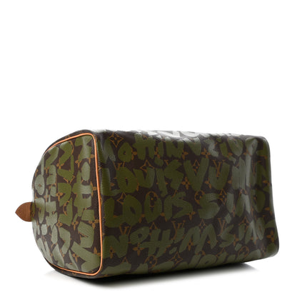 Louis Vuitton Monogram Graffiti Speedy 30 Kaki 3 of 4